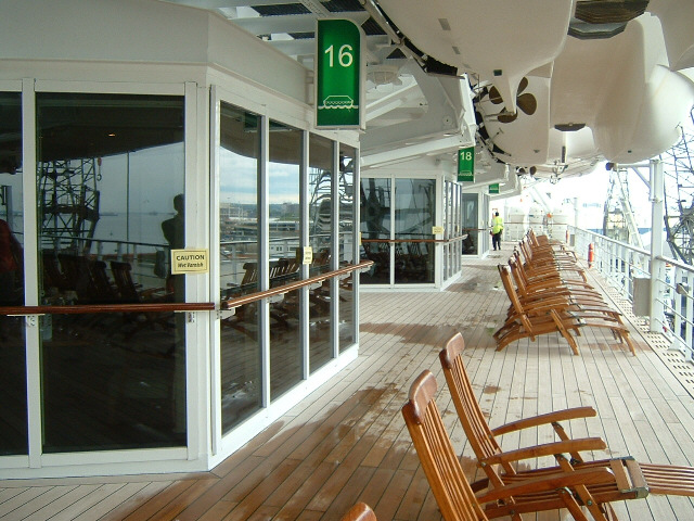 'Caution wet varnish'. It looks like the ship gets a bit of a once-over every time it comes home. Ju...