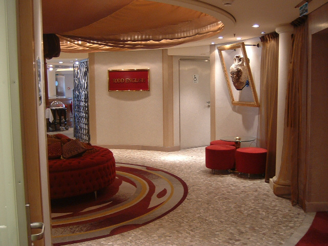 The 'Todd English' restaurant. This food in here is meant to be very good and it's the only food whi...