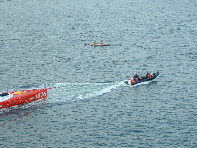 These boats look like they've come to see us off.