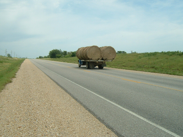Some hay on the move.
