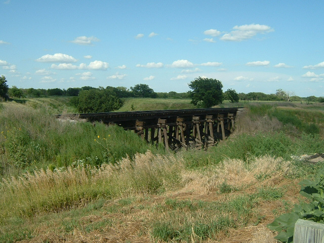 One of several similar railway bridges along the route.
