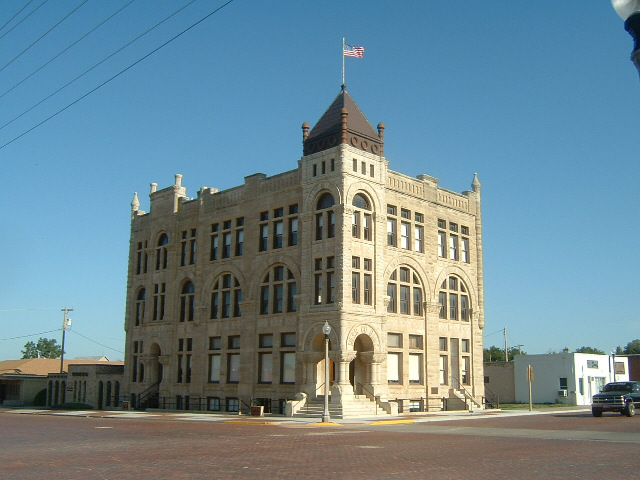 The Ness County Bank building, known as the 'skyscraper of the plains'.