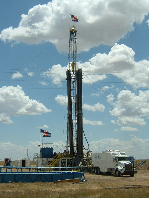 Probably a new oil well or something. What's of interest to me is the way those flags show what a wo...