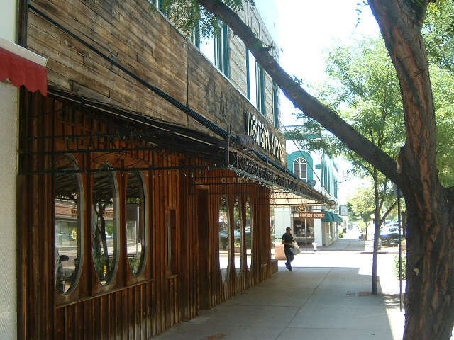 A cowboy outfitter's. I've seen quite a few people recently in full cowboy gear. There was one in th...