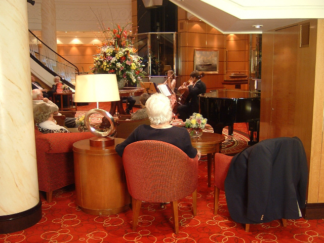 The Grand Lobby. It's amazing how many of the passengers are going to be returning on this ship next...