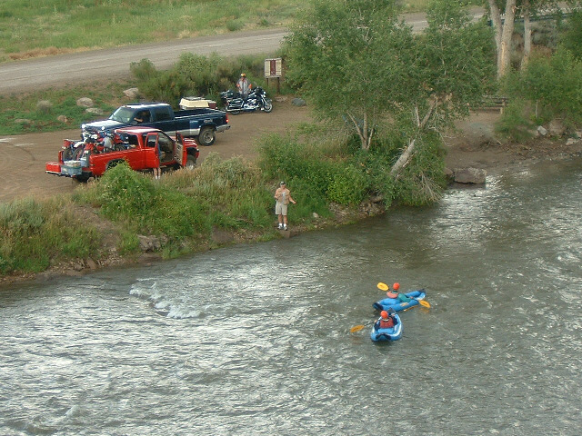 This river is popular with canoeists. It had quite a few rapids.
