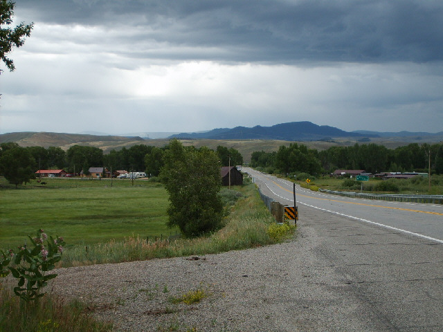 Another random view of the scenery. There's more rain coming. It would catch me before I reached Gun...