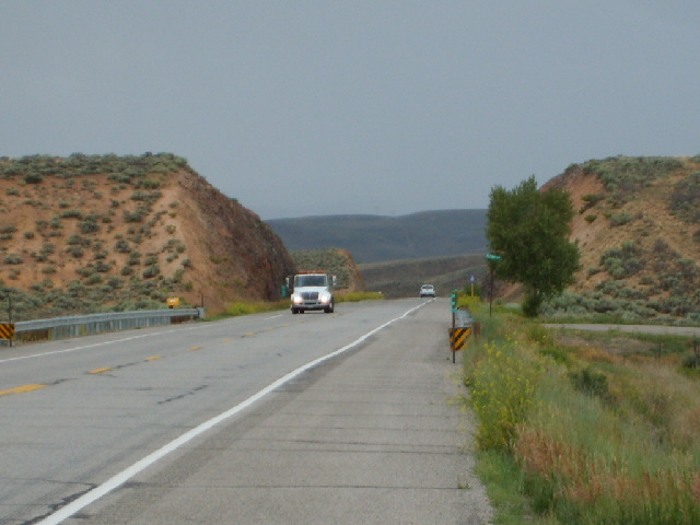 It's nice of the road not to make me go over those ridges. Even better, it maintains its wide should...