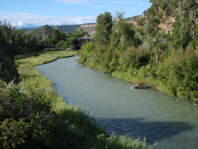 The Uncompahgre River.