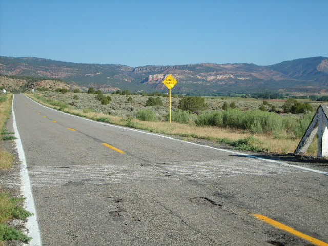 There were a couple of cattle grids on this road, for which I dismounted as I was still nervous abou...