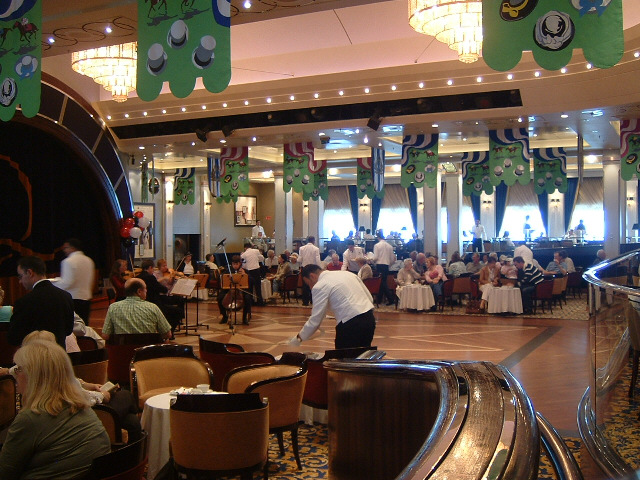 Afternoon tea in the Queen's room. Apparently people were dancing in here yesterday but they don't s...