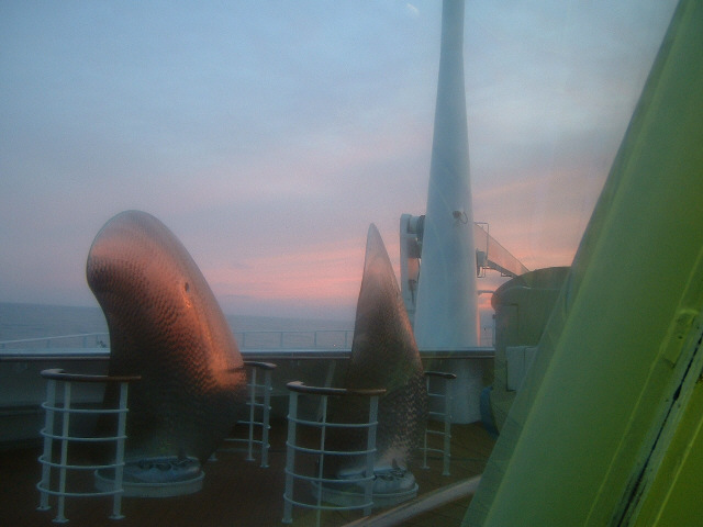 This was an attempt at an arty shot of the sunset reflecting off that blade. I'm not sure why they h...