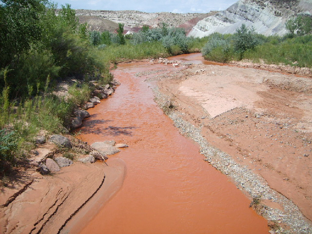 I've never seen a river that colour before.