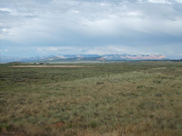 The collection of huts on the left is Bryce Canyon Airport.