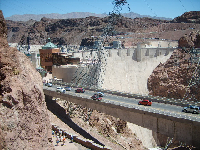 I've got my car now and come to see the Hoover Dam. It's built on the Colorado River, downstream fro...