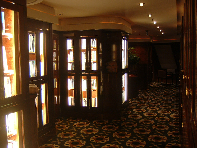 It's strange how rooms never seem to get locked on this ship. This is the library, which is closed a...