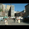 The Green Market in Union Square, where somebody was collecting second hand clothes. That sorted out...
