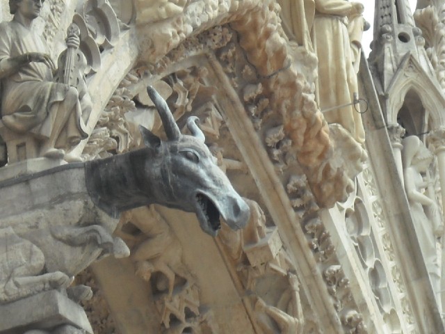 A detail of the cathedral's west door.