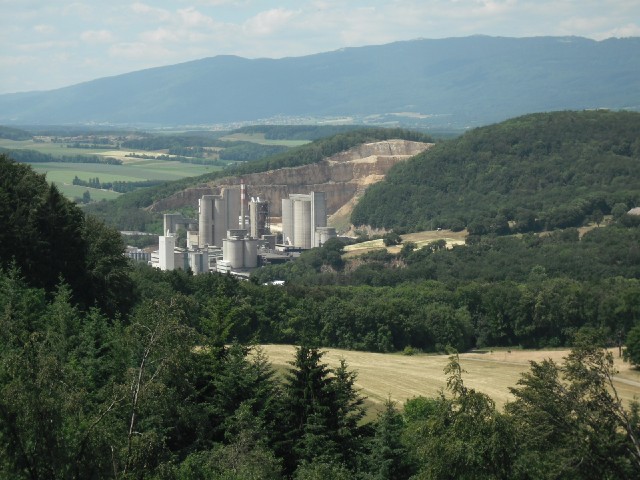 View with quarry.