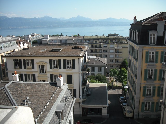 Lake Geneva, seen from Lausanne. I hadn't realised that the city centre is about a mile from the lak...