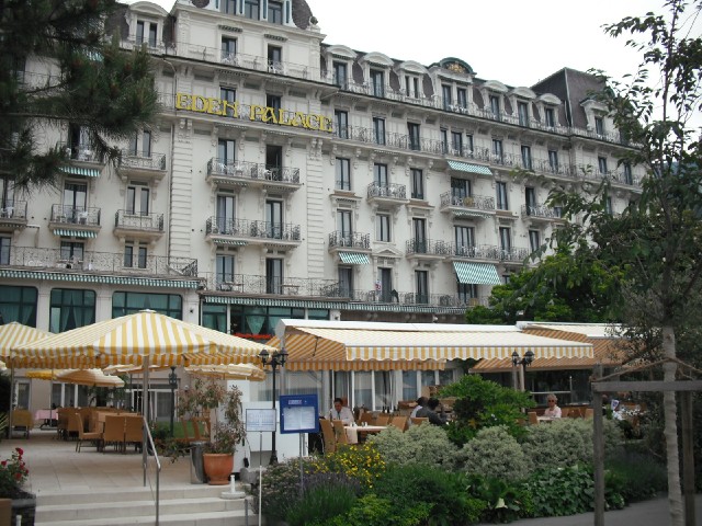 Montreux seems like quite a refined place. Here's a very genteel garden terrace. There's a casino ju...