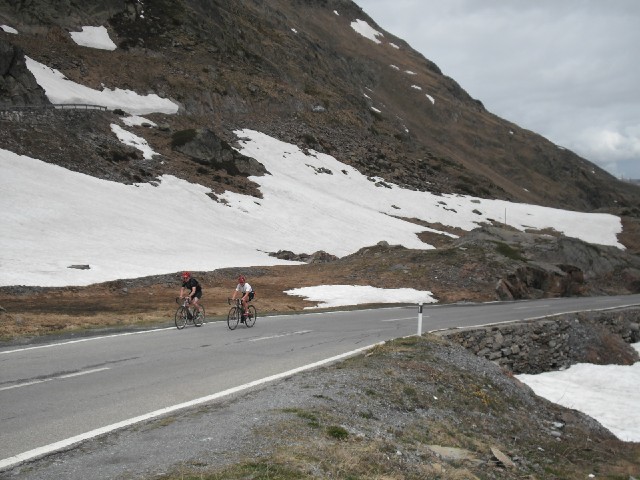 These cyclists were doing better than me. I'm afraid I had to walk the steep section, which was the ...