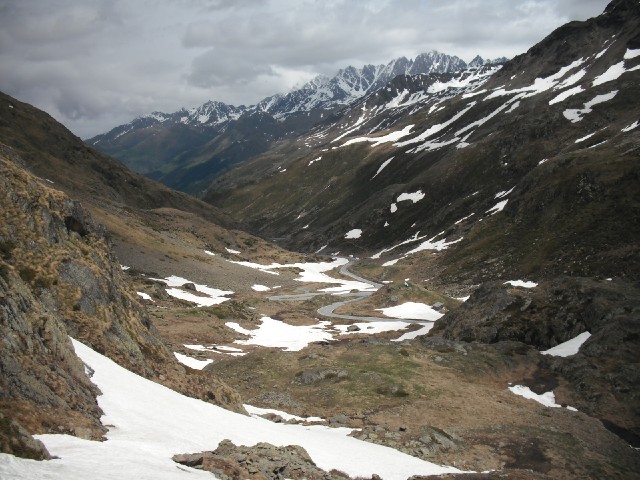 Looking back down the pass.