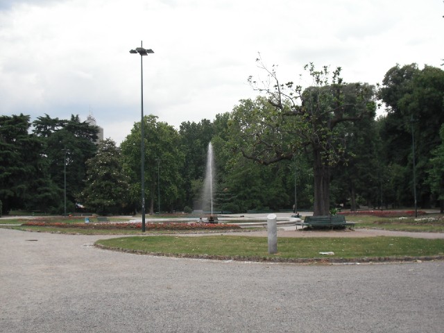In the park in Milan.