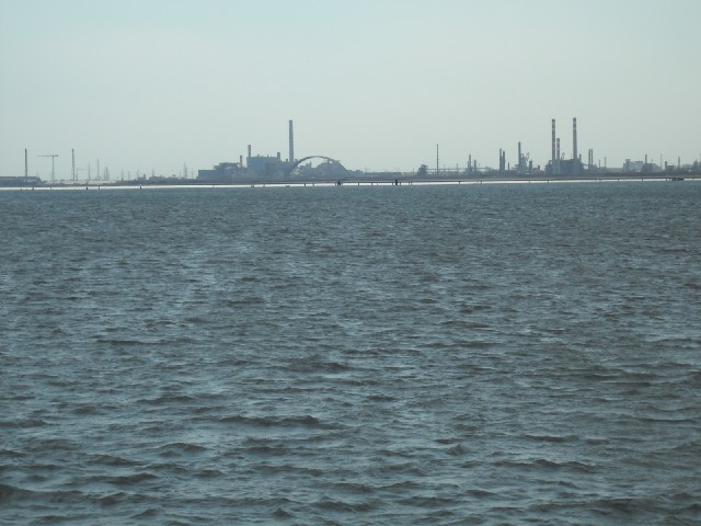This oil terminal is also in the lagoon.