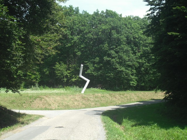 This road through the woods had works of art like this every few hundred metres.