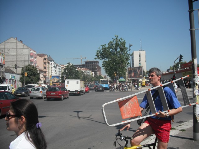 Downtown Novi Sad. I phoned the British embassy this morning and they told me to to to see the touri...