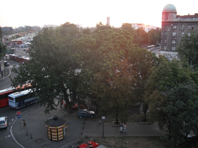 Belgrade at sunset.