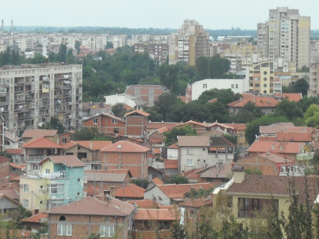 Plovdiv, seen from one of the hills.
