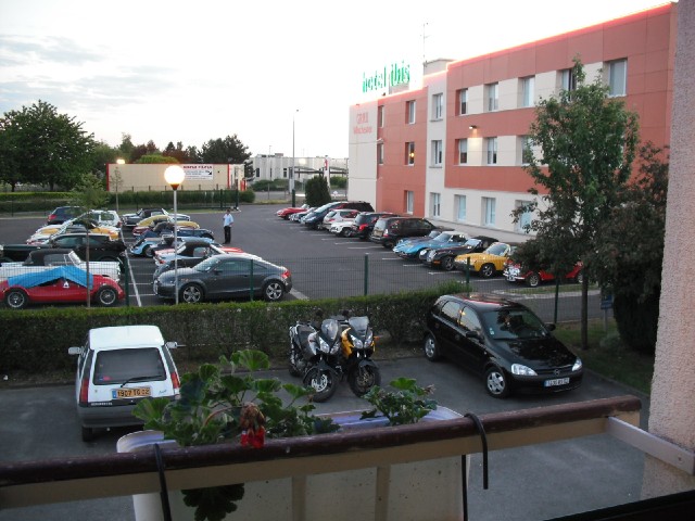 The Laon Ibis Hotel, seen from the rather cheaper Etap next door, which is owned by the same company...