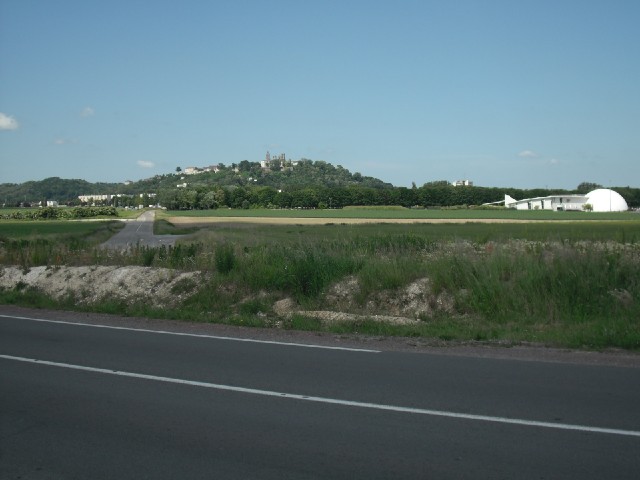 A last look at Laon. The mediaeval city is on top of the hill.