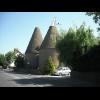 Oast houses, designed for drying hops. I'm not really sure what hops look like when they are growing...