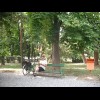 While not as hot as previous days, it's still good weather for an ice cream in the park.