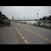 Osijek's promenade. This seems to be a very civilised town. The bridge is for pedestrians and cyclis...