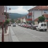 The main street in Dimitrovgrad, the last town in Serbia.