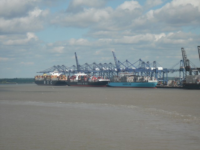 The port of Felixstowe, seen from the ferry from Harwich to Hoek van Holland.<br><br>This year, for ...