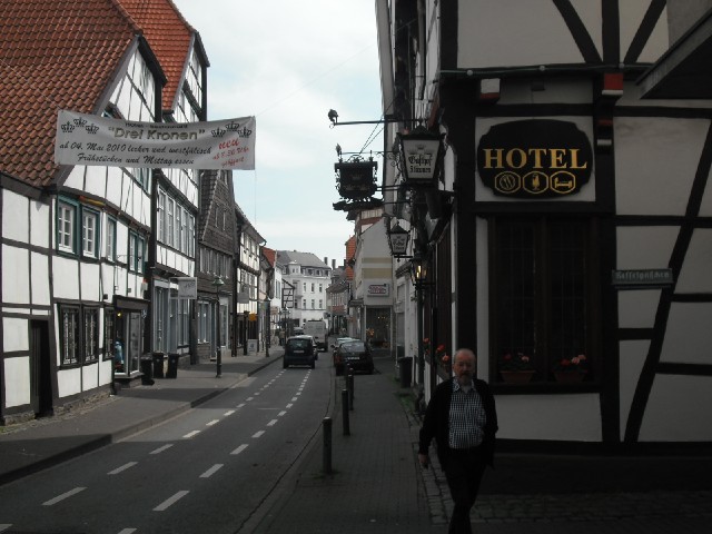 Soest looks very traditionally German. The street name sign on the right is so German that it's almo...