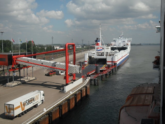 Another ferry being loaded.I don't know if this one is just for lorry trailers. It doesn't seem to h...