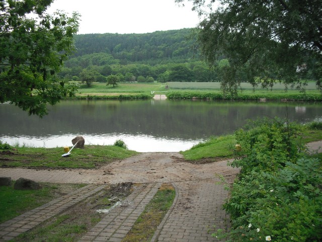 The river Fulda at Wilhelmshausen.