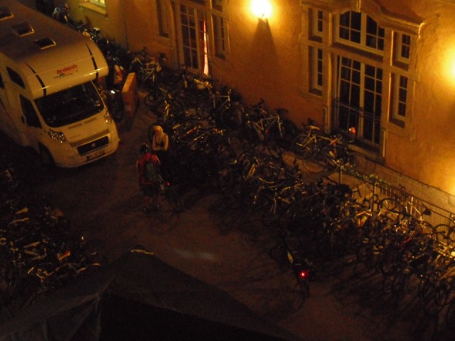 I don't know where these cyclists had been but they turned up at least four hours after most of the ...