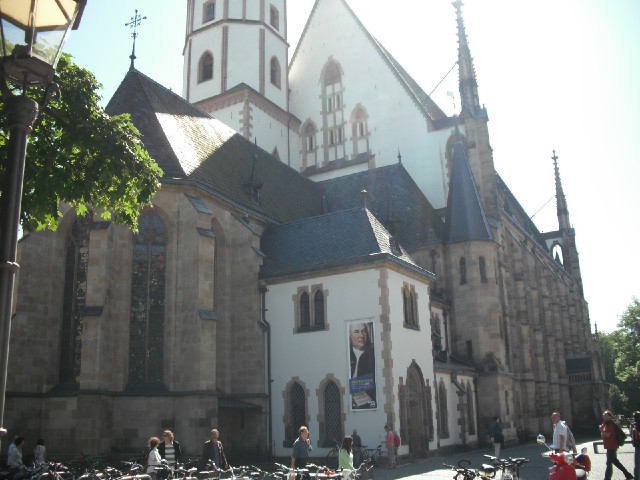 St. Thomas' Church. This little part of the city is the area where Bach lived and worked.