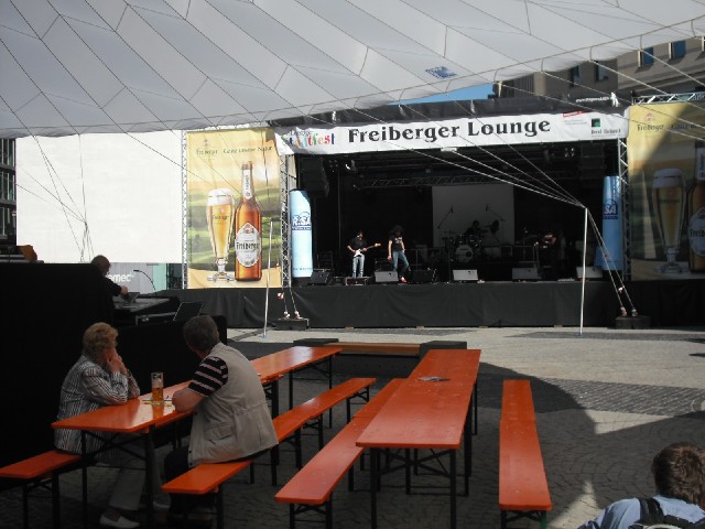 Another open-air stage. The band here were playing quite enthusiastically, given how few people were...
