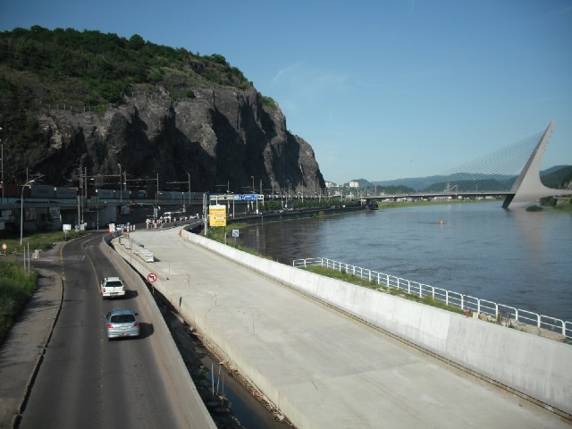 The view from one of the bridges into st nad Labem. As I approached, I could see that the far side...