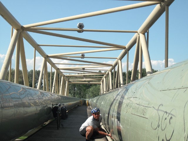These pipes start at a power station to the North of here and run most of the way to Prague before d...