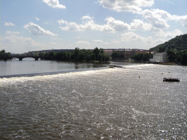 The view from the Charles Bridge towards the Legi Bridge.
