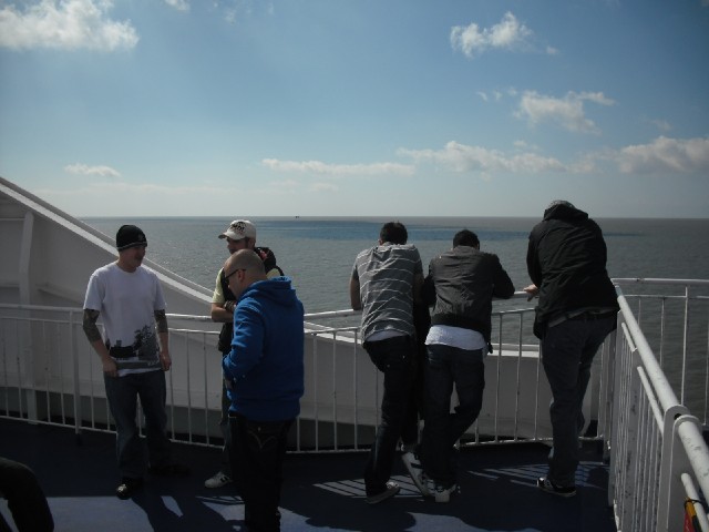 Some people on the ferry.